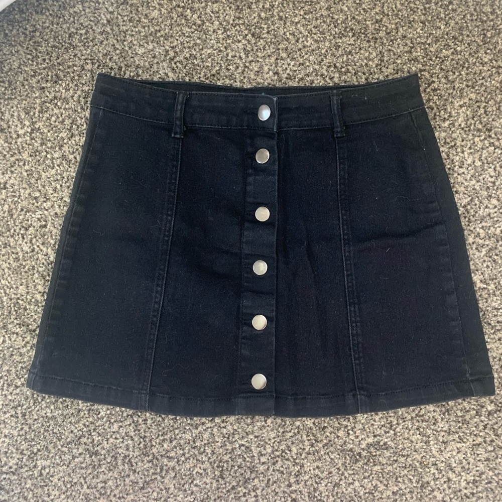 Forever 21 black jean skirt